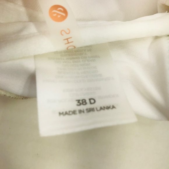 Shade And Shore Women's Sz 38D Underwire Halter Bikini Swim Top Floral Print New - Picture 5 of 12